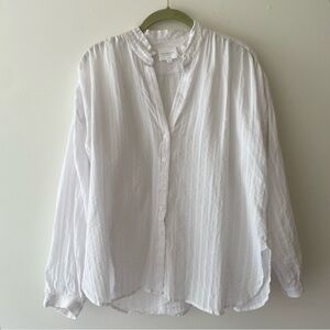 Sundays by We Are Sundays White Long Sleeve Blouse Size M
